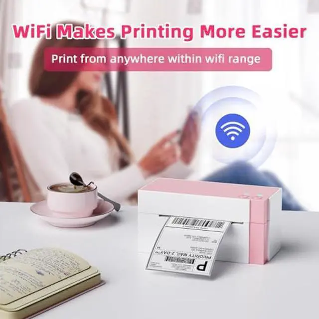 Alt view image 5 of 5 - Omezizy WiFi Shipping Label Printer 4x6, 300DPI Wireless Label Printer for Small Business, WiFi Thermal Label Printer for Shipping Packages, Compatible with USPS, Shopify,