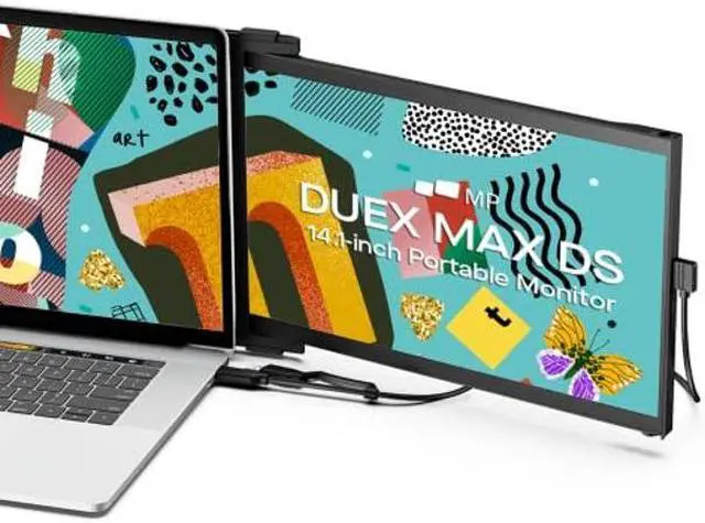 Main image of New Mobile Pixels Duex Max DS 14.1'' FHD Portable Monitor, USB Type-C/HDMI Plug and Play 1080p Laptop Monitor Extender, Portable Screen for 14'' to 17 '' Laptops, Mac/Windows/Android/Switch Compatible