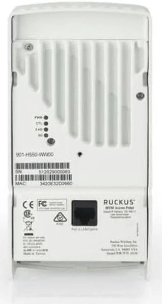 Alt view image 3 of 4 - Ruckus Networks H550 Series Wi-Fi 6 Wall-Mounted Indoor Access Point and Switch (901-H550-US00)
