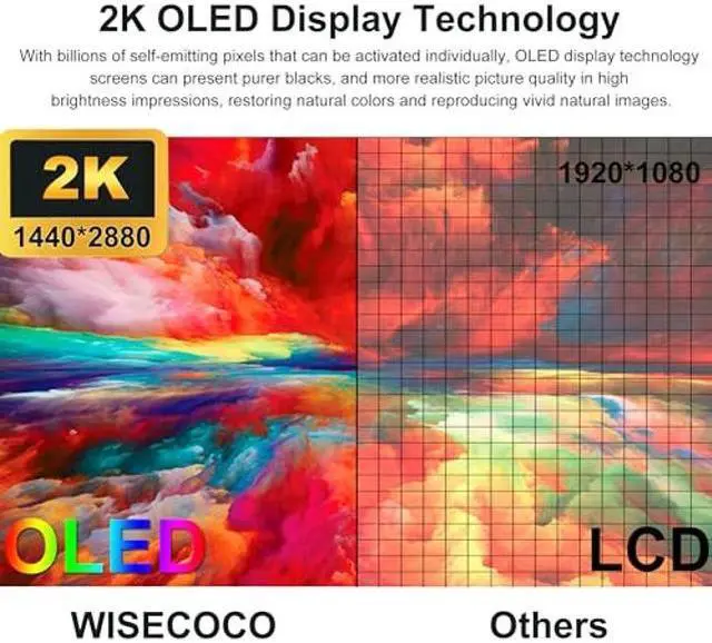 Alt view image 3 of 5 - Wisecoco 6 inch 2K 1440*2880 Flexible OLED Screen Display Soft Curved Bendable Display Screen Module With HDMI Driver Board Controller Board Kit No Housing Only Support Windows GPU Change YCRBR to RGB