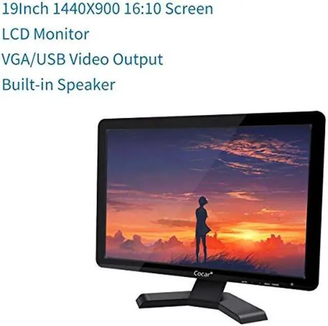 Alt view image 3 of 5 - Touchscreen Monitor, 19 inch LCD Monitor POS Touchscreen Monitor 1440x900 High Res Built-in Touchscreen Display VGA USB Touch-Screen Monitor for PC POS Cashier Restaurant Bar Coffee Store