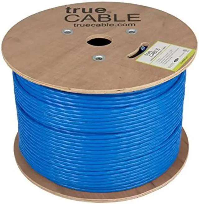 Alt view image 3 of 5 - trueCABLE Cat6A Riser (CMR), 1000ft, Blue, 23AWG 4 Pair Solid Bare Copper, 750MHz, PoE++ (4PPoE), ETL Listed, Unshielded Twisted Pair (UTP), Bulk Ethernet Cable
