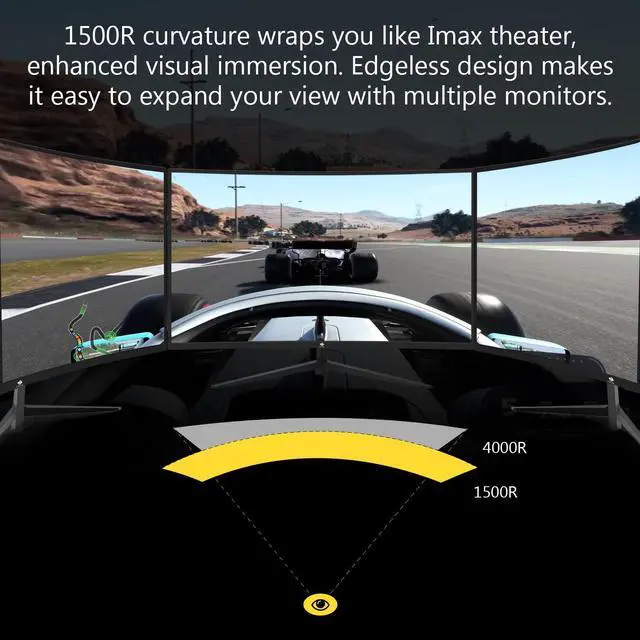 Alt view image 4 of 4 - Z-Edge 32-inch Curved Gaming Monitor 16:9 1920x1080 240Hz 1ms Frameless LED Gaming Monitor, UG32P AMD Freesync Premium Display Port HDMI Built-in Speakers