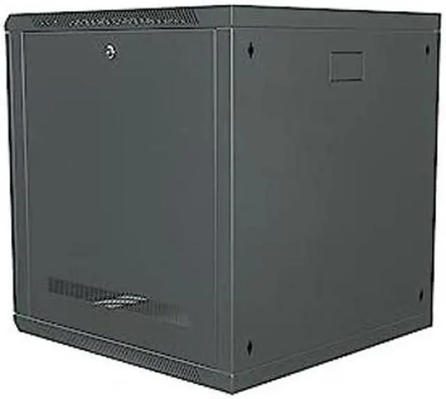 Alt view image 2 of 5 - Networx 12U Wall Mount Server Cabinet - 24 Inch Depth, Acrylic Door, Flat Packed