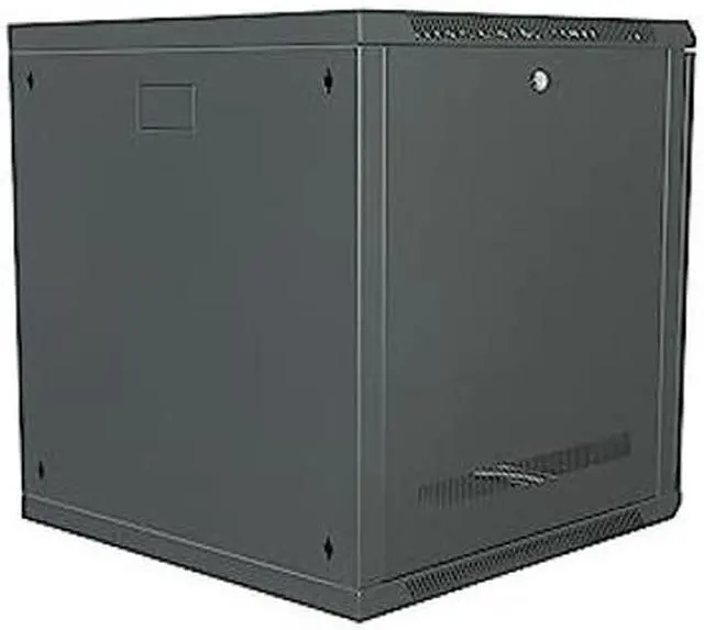 Alt view image 3 of 5 - Networx 12U Wall Mount Server Cabinet - 24 Inch Depth, Acrylic Door, Flat Packed