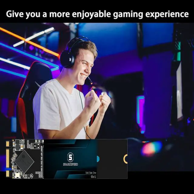 Alt view image 3 of 5 - SSD 4TB M.2 2280 SHARKSPEED TLC 3D NAND SATA III 6 Gb/s, Internal Solid State Drive PC Computer Laptop and Desktop (M.2 2280, 4TB)