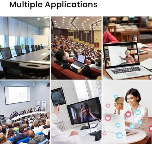 Alt view image 5 of 5 - iuZee 20X Optical Zoom Conference Room Camera USB3.0 HDMI PTZ Camera 1080P 60FPS Wide Angle for Video Conference Church Live Streaming Meeting Education Works with Zoom Skype Teams OBS YouTube