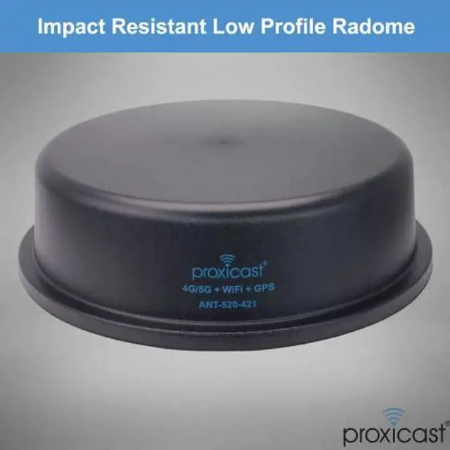 Alt view image 3 of 5 - Proxicast 7-in-1 Pro-Grade MIMO 4G/5G + WiFi + GPS Flexible Combination Screw Mount Vehicle Antenna Compatible with Cisco, Cradlepoint, Digi, Peplink and Other Modems/Routers (Top Hat ANT-520-421)