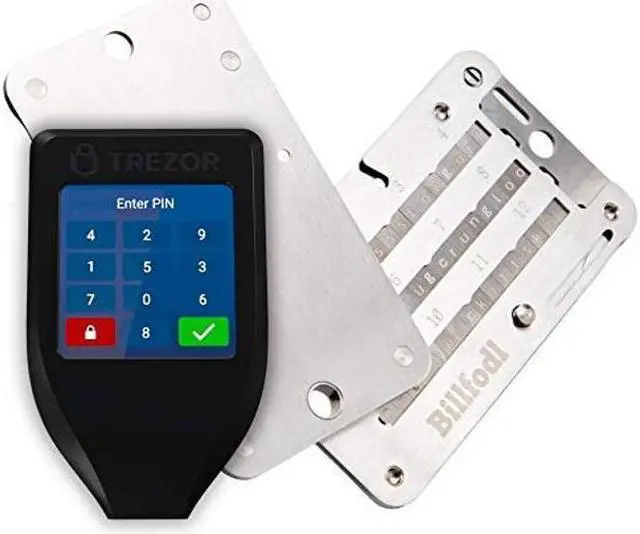 Alt view image 3 of 5 - Trezor Model T + Billfodl Cryptocurrency Hardware Wallet with SteelWallet Cold Seed Storage (Bundle)