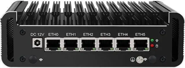 Main image of 6 Ports Firewall Micro Appliance, Mini PC Intel Quad Celeron N5105, Inter i226-V LAN, DDR4 RAM, AES-NI, Router PC, VPN, 8 GB RAM 128 GB SSD