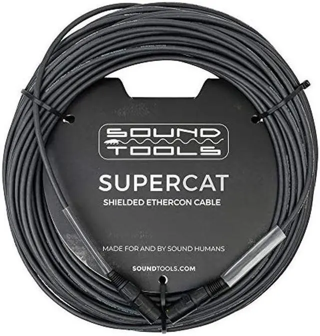 Alt view image 4 of 4 - Sound Tools SuperCAT Professional Grade Shielded CAT5e etherCON Cable, Flexible Polyurethane Jacket, Neutrik Connectors (200 feet, Black)