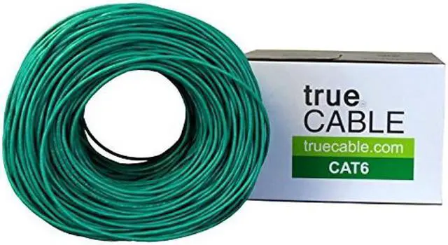 Alt view image 2 of 4 - trueCABLE Cat6 Plenum (CMP), 1000ft, Green, 23AWG 4 Pair Solid Bare Copper, 550MHz, PoE++ (4PPoE), ETL Listed, Unshielded Twisted Pair (UTP), Bulk Ethernet Cable