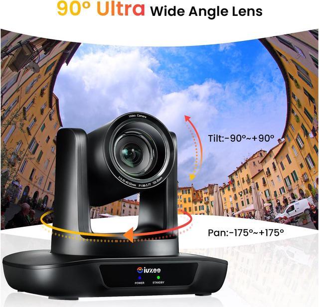 Alt view image 4 of 5 - iuZee 4K PTZ Conference Room Camera USB3.0/HDMI Live Streaming Camera 12X Optical Zoom Wide Angle for Video Conferencing Church Streaming Education Medical Work with Zoom Skype Teams OBS YouTube