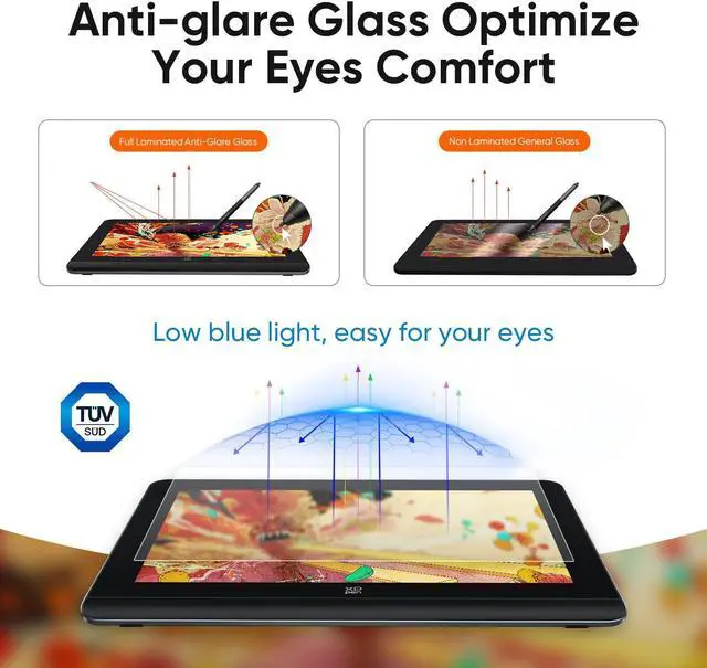Alt view image 4 of 5 - XPPen Artist Pro 14 Gen2 Drawing Tablet with Screen 14 inch Graphic Art Tablet with Full Laminated Anti-Glare Screen 16384 Pressure Levels X3 Pro Battery-Free Stylus 123% sRGB Tilt Stand Mini Keydial