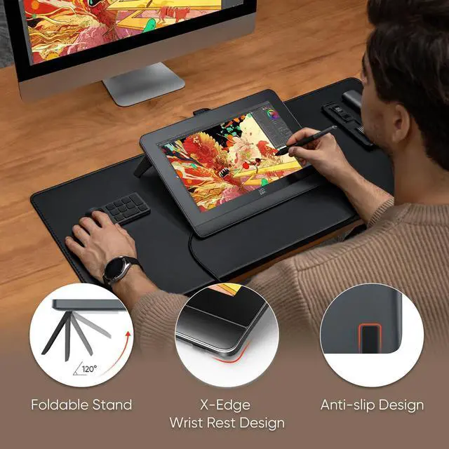 Alt view image 5 of 5 - XPPen Artist Pro 14 Gen2 Drawing Tablet with Screen 14 inch Graphic Art Tablet with Full Laminated Anti-Glare Screen 16384 Pressure Levels X3 Pro Battery-Free Stylus 123% sRGB Tilt Stand Mini Keydial