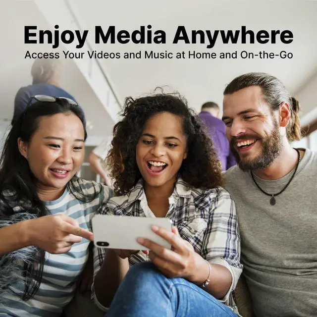 Alt view image 5 of 5 - AmberPro Personal Cloud Storage Device + AC2600 WiFi Router. Dual 1TB Hard Drives with RAID 1 or Optional 2TB with RAID 0. Plex and Home Assistant. iOS/Android/Windows/Mac Compatible. AM1211-1TB