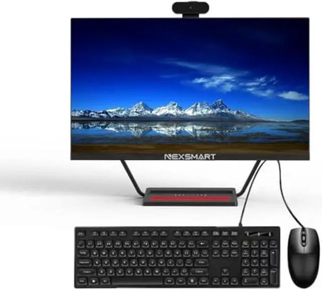 Main image of Desktop Computer 23.8inch All in One PC with Intel Core i7-4785t 16GB RAM 512GB SSD, 360degAdjustable Webcam, Charging Panel, Supporting Dual-Band WiFi, Bluetooth 4.2,Black