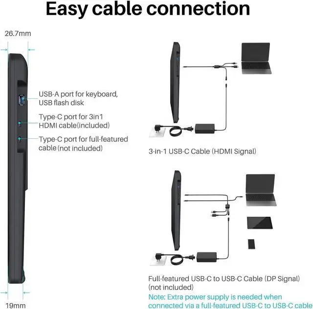 Alt view image 4 of 5 - HUION KAMVAS 22 Graphics Drawing Tablet with Screen and Single Monitor Arm