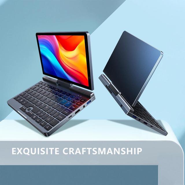 Alt view image 5 of 5 - 8 inch Mini Laptop HD Touchscreen Portable 2-in-1 Computer,Windows 11 Pro Small Laptop for Business and Students,Intel N100 12GB LPDDR5 1TB M.2 SSD,Wi-Fi 6,BT5.2 2MP Camera,G-Sensor,HDMI,Type C