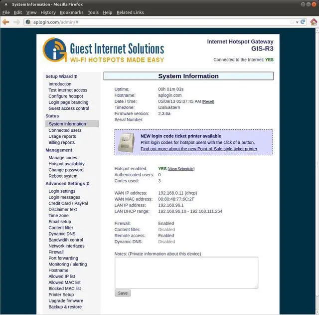 Alt view image 3 of 5 - GIS-R6 Internet Gateway for Business Hotspots