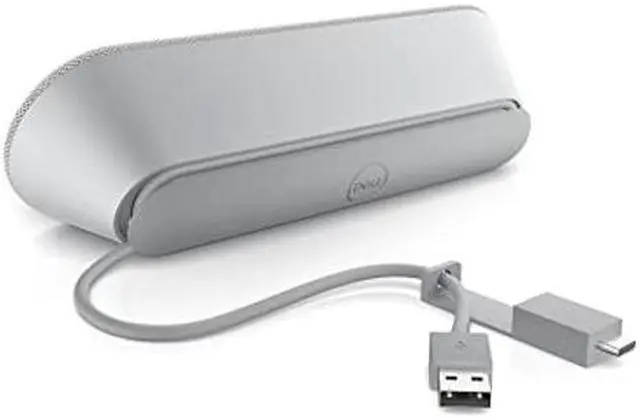 Alt view image 4 of 5 - Dell SP3022 USB Computer Speaker for PC, Laptop, Monitor, Business Conference-Mini Soundbar Speakerphone, AI Noise Echo Cancellation, Full Duplex Audio, 2 x 1.8W, MS-Teams Certified - Platinum Silver
