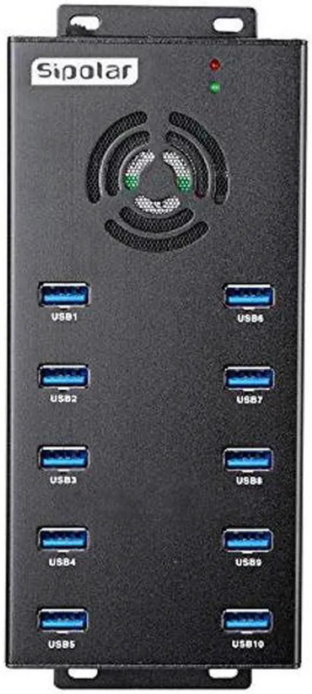 Main image of Powered USB Hub 3.0, Sipolar 10-Port USB Hub with 12V 10A Power Adapter, Multi USB Port Expander Fast Data Transfer USB Data Hub Splitter for Laptop, PC,Mobile, Mobile HDD, Flash Drives