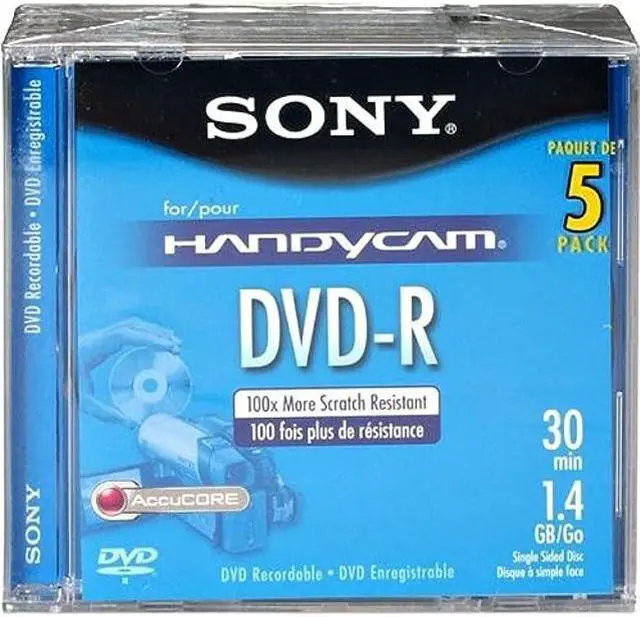 Main image of Sony 8cm DVD-R with Hangtab 5 Pack - 5DMR30R1H