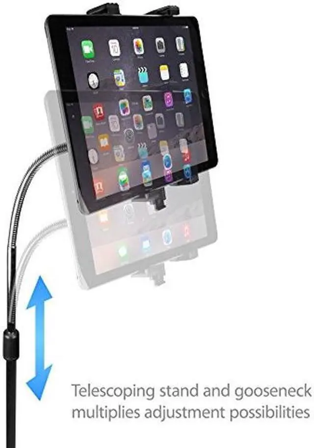 Alt view image 3 of 3 - BoxWave Stand and Mount Compatible with Galaxy Note Pro 12.2 - Vantage Tablet Mount Floor Stand - Gooseneck, Floor Viewing Stand