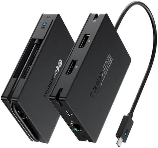 Main image of Cable Matters 8-in-1 Portable 40Gbps USB4 Hub (USB 4 Dock) Dual DisplayPort 4K@60Hz, Single DisplayPort 8K@60Hz, 100W PD, Gigabit Ethernet, Compatible with Thunderbolt 4 for XPS, Surface Pro, iPad Pro