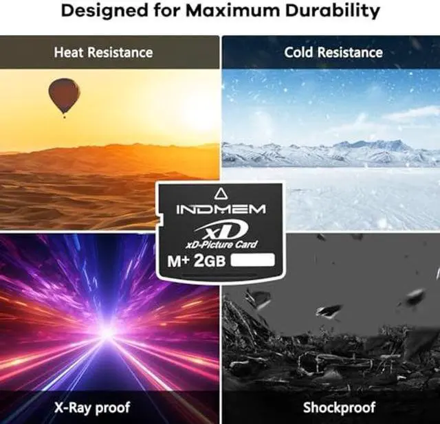 Alt view image 2 of 5 - xD-Picture Card 2GB(Type M+) 2GB XD Flash Memory Cards for Olympus Fuji Fujifilm Old Digital Camera, Support Panorama Function,Create 3D Image and Digital Painting