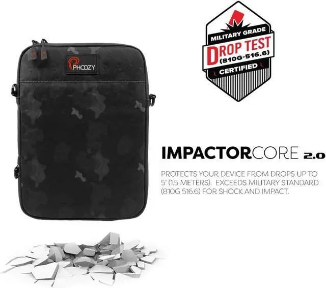 Alt view image 4 of 5 - PHOOZY Thermal Insulated Tablet/Laptop Case for iPad, MacBook Air, MacBook Pro & Similar Sized Tablets or Laptops up to 13" - Protection Against Heat, Cold, Drops and Water (Black Camo)