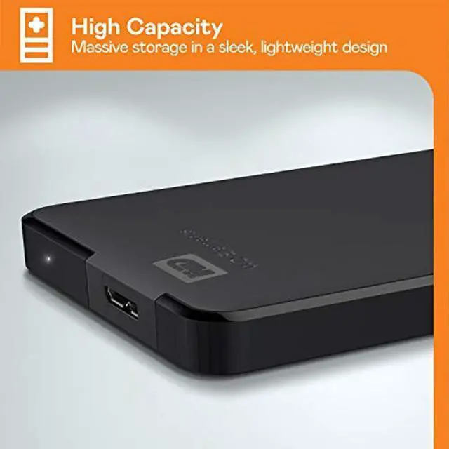 Alt view image 4 of 5 - WD 2TB Elements Portable External Hard Drive HDD, USB 3.0, Compatible with PC, Mac, PS4 & Xbox - WDBU6Y0020BBK-WESN