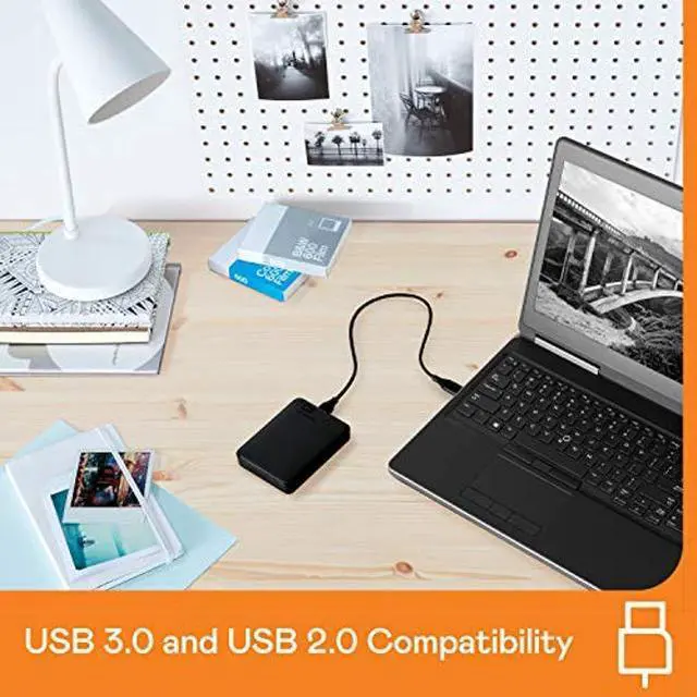Alt view image 3 of 5 - WD 2TB Elements Portable External Hard Drive HDD, USB 3.0, Compatible with PC, Mac, PS4 & Xbox - WDBU6Y0020BBK-WESN