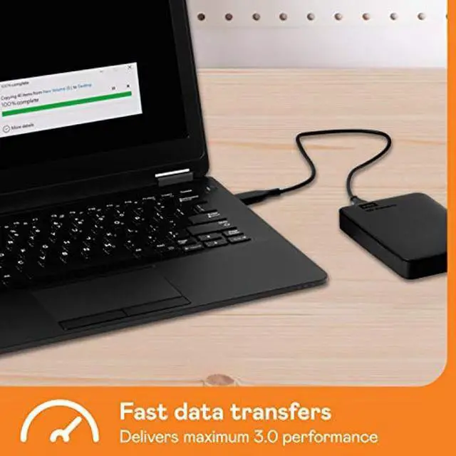 Alt view image 5 of 5 - WD 2TB Elements Portable External Hard Drive HDD, USB 3.0, Compatible with PC, Mac, PS4 & Xbox - WDBU6Y0020BBK-WESN