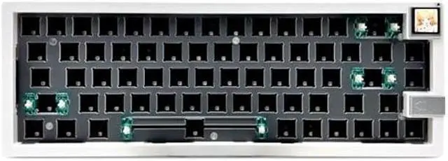 Main image of BOYI GMK67S-65% Keyboard Kit,Hot-Swap Bluetooth5.0/2.4G/Type-C Tri-Mode Wireless RGB Mechanical Keyboard TFT-LCD Screen Gasket Structure Kit,Customized VIA-programmable Keyboard Kit(White)