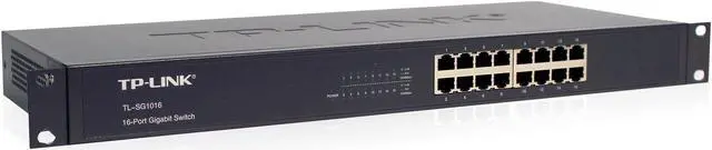 Alt view image 3 of 3 - TP-Link TL-SG1016 | 16 Port Gigabit Ethernet Switch | Plug & Play | Sturdy Metal, Shielded Ports, Rackmount, Fanless, Black | 3 Year Manufacturer Warranty | Unmanaged