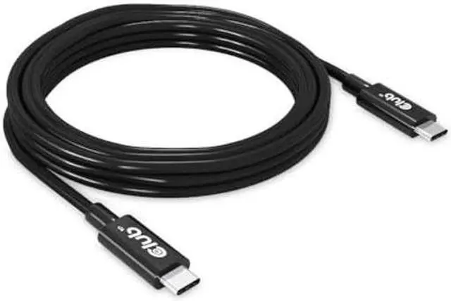 Alt view image 2 of 5 - Club 3D CAC-1579 USB4 Gen3x2 Type C to Type C Bi-Directional Cable with 240W Charging, 40Gbps Data Transmission and Supports 8K60Hz Video with Retimer IC 3m-9.84ft