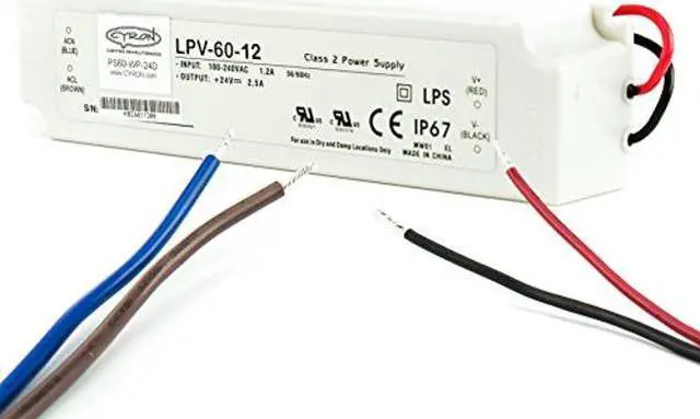 Alt view image 2 of 3 - Mean Well USA LPV-60-12 Power Supply 5PACK; AC-DC; 12V@5A; 100-264VIn; Sealed; Panel Mount; LED Driver; LPV Series
