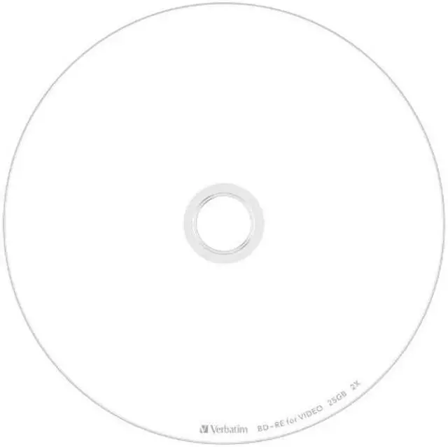Alt view image 2 of 5 - Verbatim Japan VBE130NP50SV1 Blu-ray Disc for Repeated Recording, 25 GB, 50 Sheets, White Printerable, Single Side, 1 Layer, 1-2x Speed