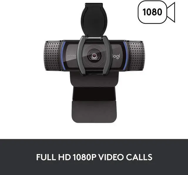Alt view image 4 of 5 - Logitech Webcam C920S HD Pro with Privacy Shutter - 1080p Streaming Widescreen Video Camera - Built in Microphone for Recording