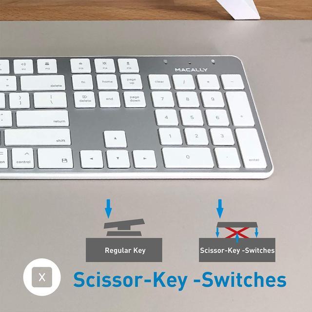 Alt view image 5 of 5 - Macally Ultra Slim Wired Keyboard, a Silent Wired Mouse, and an Ergonomic Laptop Stand, Excellent Apple Accessories