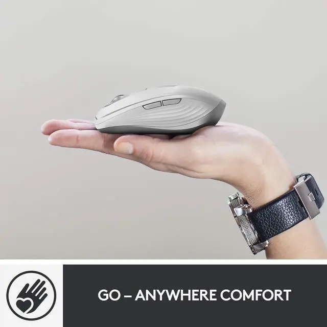 Alt view image 3 of 5 - Logitech MX Anywhere 3 for Mac - Wireless, Ultrafast Magnetic Scrolling, 4000DPI Sensor, USB-C Bluetooth,MacBook Pro/ Air,iMac,iPad Compatible - Pale Grey - With Free Adobe Creative Cloud Subscription