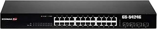 Main image of Edimax GS-5424G, Long Range 24-Port Gigabit Web Smart Switch with 4 SFP Slots