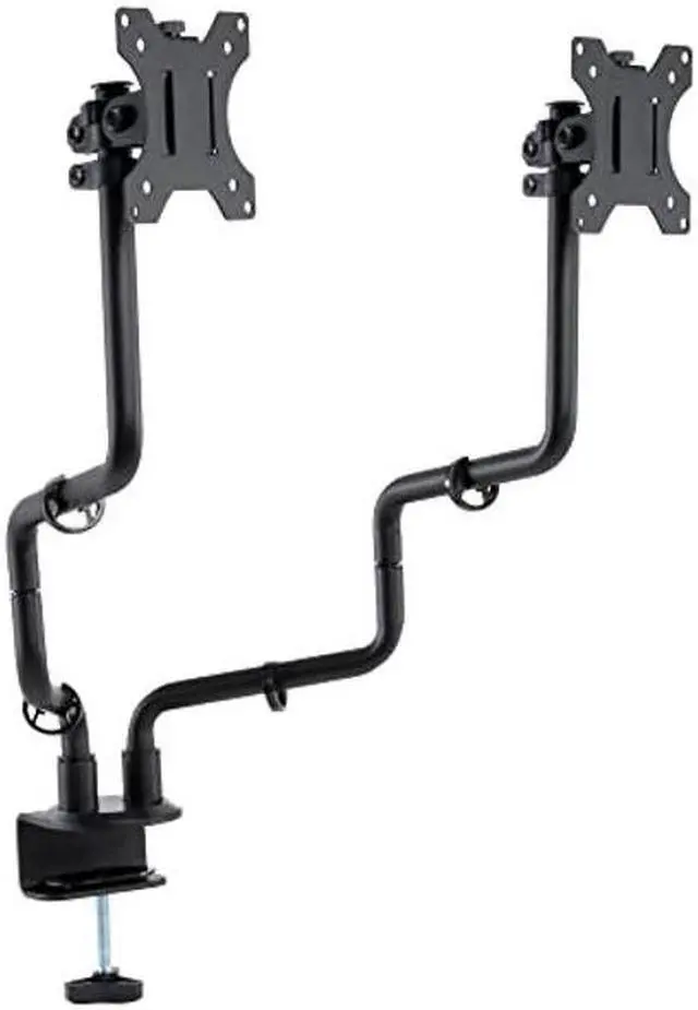 Main image of Allsop Dual Monitor Desk Mount Kit, Full Motion arms with Clamp On Mounting Base, Holds Two Computer Screens, 9" x 9.8" x 24.8", Black