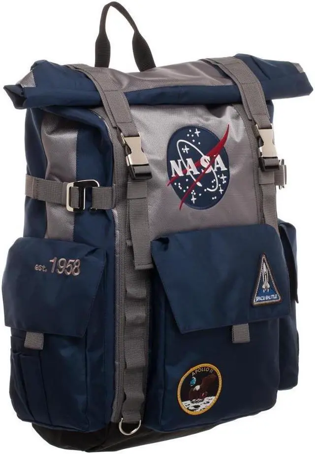 Alt view image 3 of 4 - NASA Backpack Roll Top Built Up Laptop Bag