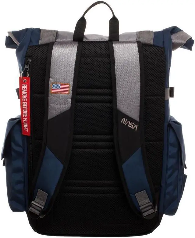 Alt view image 4 of 4 - NASA Backpack Roll Top Built Up Laptop Bag