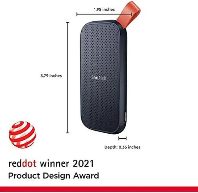 Alt view image 2 of 5 - SanDisk 1TB Portable SSD - Up to 520MB/s, USB-C, USB 3.2 Gen 2 - SDSSDE30-1T00-G25