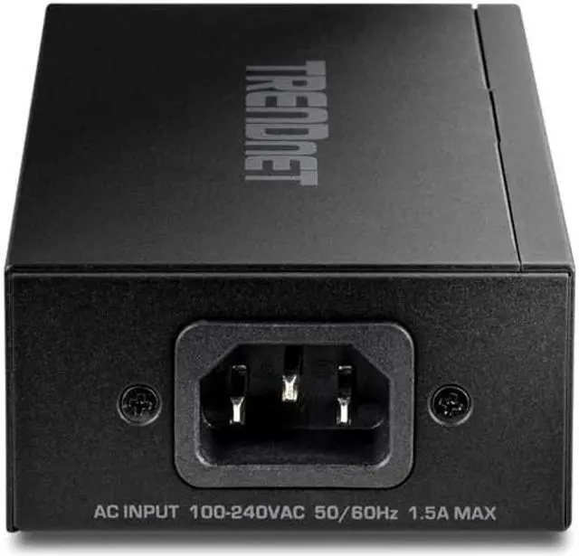 Alt view image 4 of 4 - TRENDnet 2.5G PoE++ Injector, TPE-219GI, 90W PoE++, 30W PoE+, 15.4W PoE, IEEE 802.3 bt /802.3at/802.3af Compliant, Metal Housing, Up to 100m (328 ft.), Black