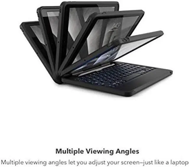 Alt view image 5 of 5 - ZAGG Rugged Book iPad Case with Detachable Magnetic-Hinged Keyboard for iPad Air 3, iPad Pro 10.5", and 10.2" (9th Gen), Multi-Device Bluetooth, Apple Pencil Holder, Long-Lasting Battery,Black