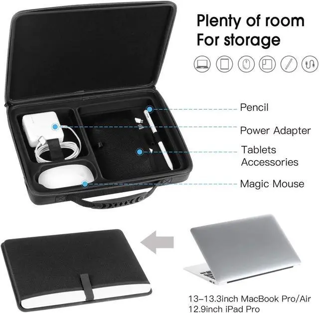 Alt view image 3 of 5 - Smatree Hard Shell Carrying Case and Smatree Airpods Max Charging Dock